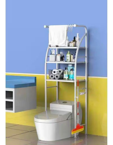 Estantería Sobre Inodoro 175x47cm Blanco 3 Estantes Yp-101 1