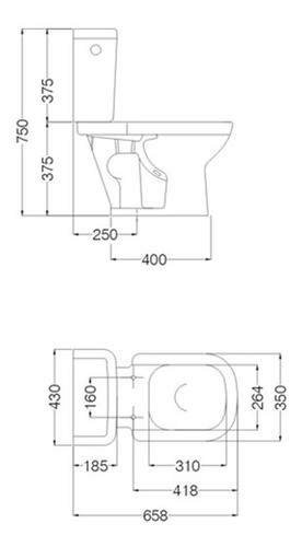Mochila Para Inodoro Bari Ferrum Blanco, Cerámicas Castro. 1