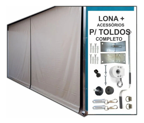 Toldo Cortina Retrátil  Rolo Alumínio So3m 0