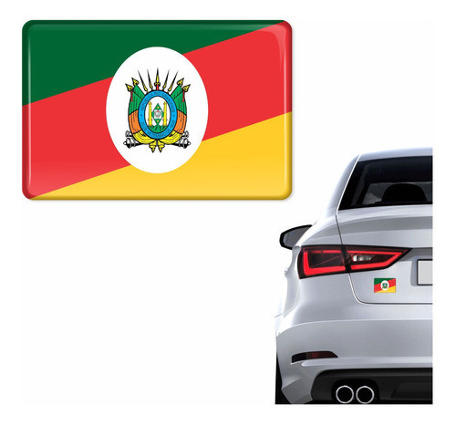 Adesivo Bandeira Carro Moto Rio Grande Do Sul Resina Bd5 Fgc 1