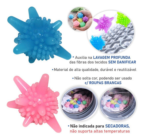 Dryer Ball Bolinhas Bate Roupas Para Máquina De Lavar 16 Un 1