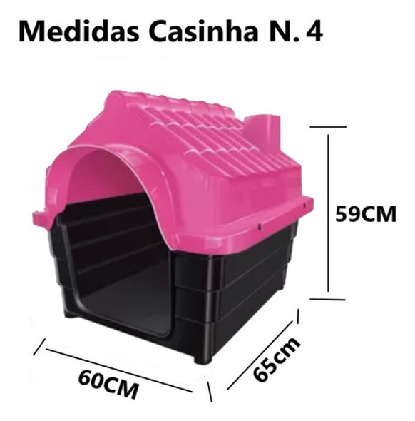 Mordedor Corda Interativo + Casa Pet Rosa N4 Chalesco 1