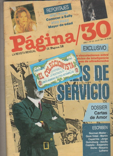 Revista * Pagina 30 * Nº 12 Año 1991  Fito Paez - Hugo Gatti 0