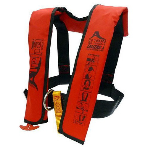 Chaleco Salvavidas Alpha Autoinflable Con Arnés 170n 0