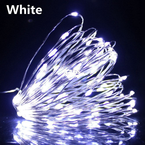 Luces Luz Alambre 100 Microled Fria/blanc 10 M Usb X1 Unid 1
