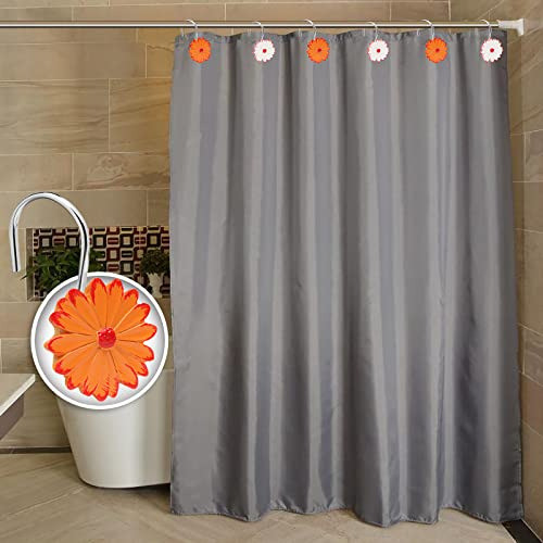 Ganchos Para Cortinas De Ducha Decorativos 12un Flores 1