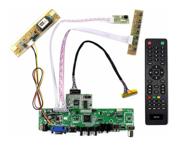 Hdmi Vga Cvbs Usb Rf Lcd Controlador De Placa Para 17'' L 0