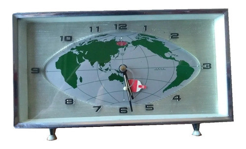 Reloj Alarma De Escritorio Vintage Ping Pong World 0