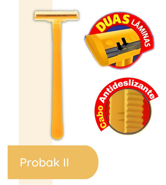 2 Cartelas Aparelho Descartável Probak Ii - 40 Unidades 1