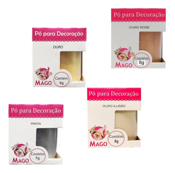 Kit Confeiteiro Corante Em Pó Alimenticio Decoração Mago 0