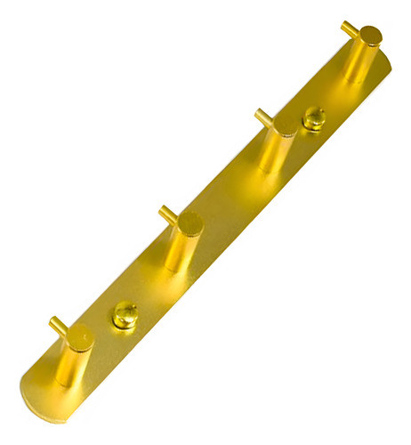 Colgador 4 Ganchos Metalico Dorado Lh-3401 0