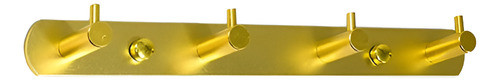 Colgador 4 Ganchos Metalico Dorado Lh-3401 1