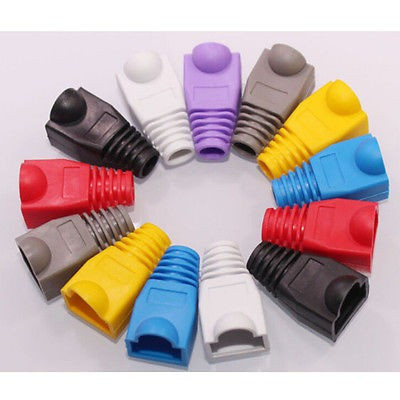50pcs Rj45 Ethernet Red Hin Cable Cable Enchufe Extremo Cone 0
