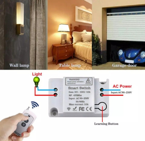 Interruptor Inalambrico 433mhz 1