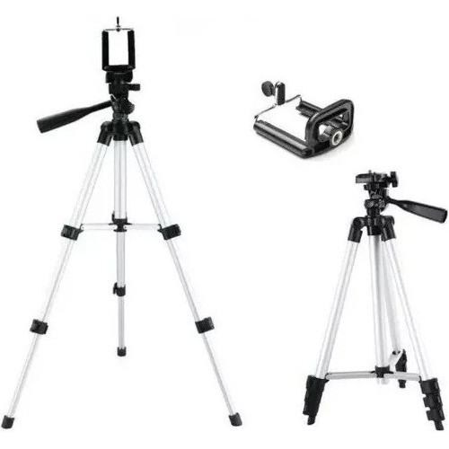 Trípode Aluminio Extensible 1 Metro Rosca Y Soporte Celular 0