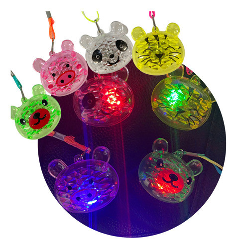 Collar Animalitos Led X 15 Surtidos Colgante Luminoso Fiesta 0