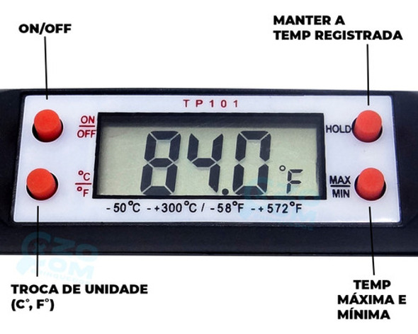 Termômetro Culinário Digital Espeto Alimento Cozinha 1