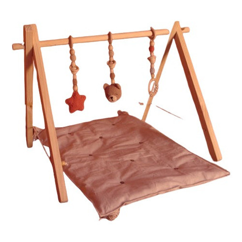 Gimnasio Montessori En Madera Y Crochet Con Colchonetita 0