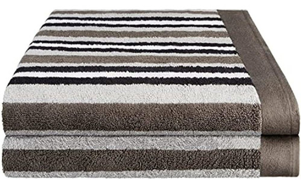 Juego De Toallas De Baño De 2 Piezas De Algodón Peinado Con 0