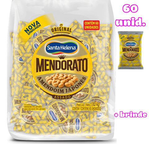 Saco C/ 60 Unidades Amendoim - Mendorato Santa Helena 27g 0