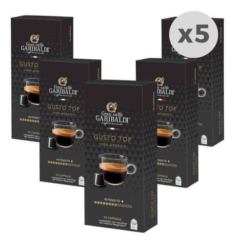 Cápsulas De Café Garibaldi Gusto Top 10 Cápsulas X5 0