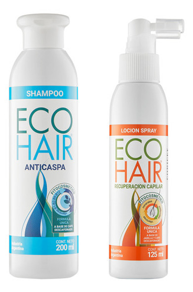 Ecohair Shampoo Anti Caspa 200ml + Locion Anticaida 125ml 0
