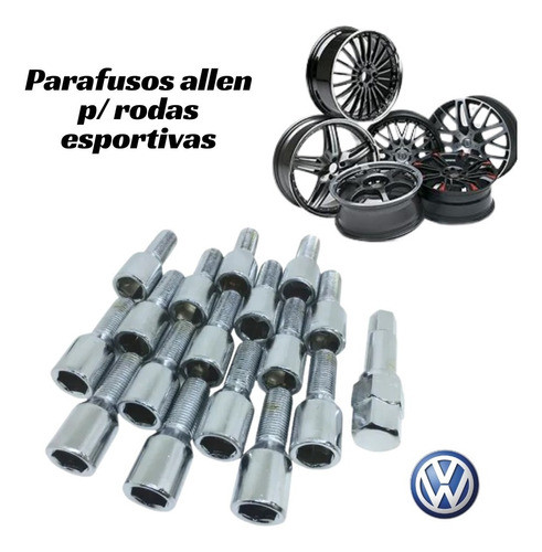 Jg Parafuso Allen Multi Gm,renault,vw 12x1,5 Rodas Esportiva 1