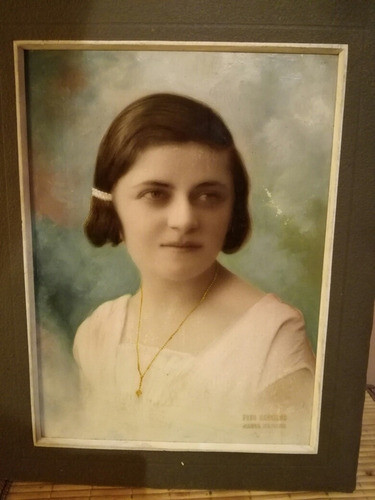 Antigua Foto Pintada A Mano Foto Zevallos Bahia Blanca 0
