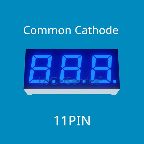 1x Display 3 Dígitos 7 Segmentos Azul Catodo Comum 0,40 1