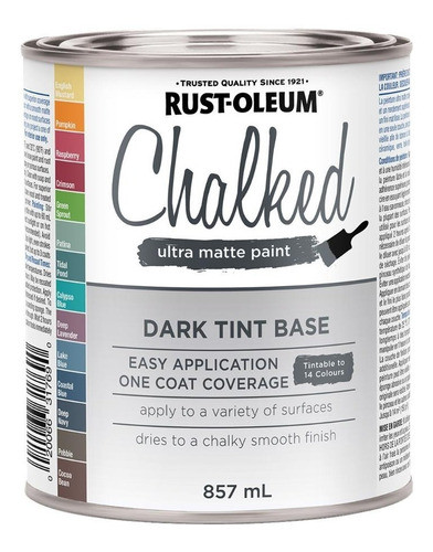 Chalked Tiza Blanco Puro Rust Oleum Vintage X 0.88 0