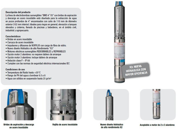 Cuerpo Bomba Sumergible Motorarg 1,5hp Mod. 409 1