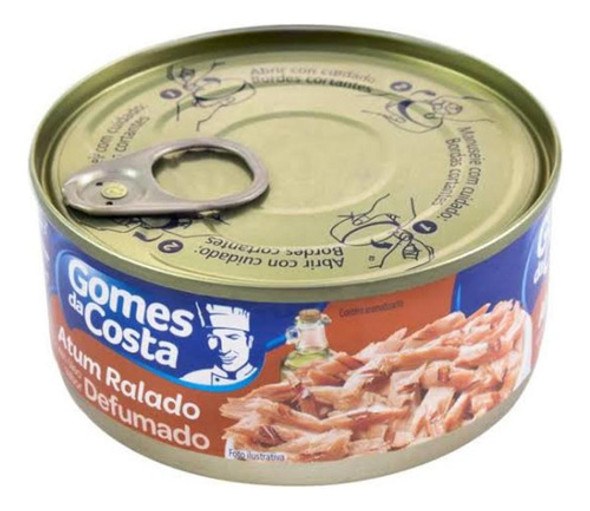 Atum Ralado Em Óleo Defumado Gomes Da Costa 130gr- Kit Com 5 1