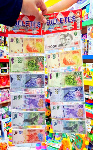 Dinero Juguete X80 Billetes Argentina X10 Paquete Mayor Full 1
