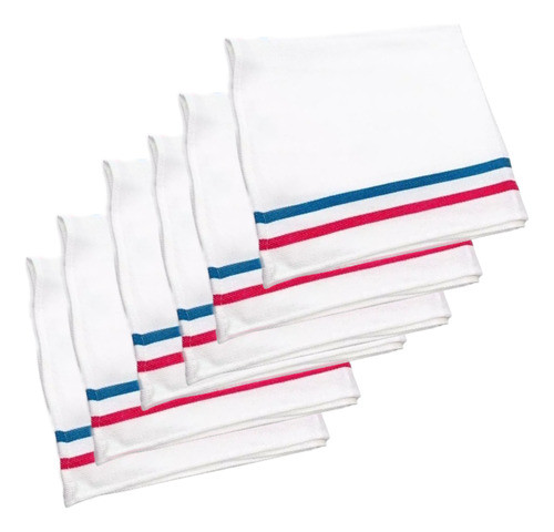 Pack X6 Repasadores Plus Gourmet Algodón Profesional X Mayor 0