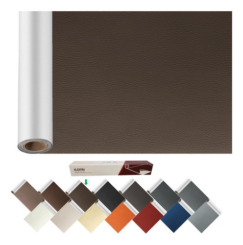 Cuero Adhesivo Para Reparacion 1.52mx43cm Cafe Oscuro 0