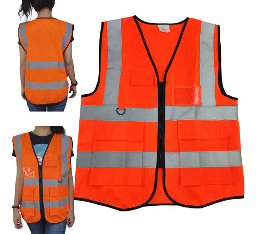 Colete Faixa Refletiva Sinalizador Blusao Fluorescente Obra 0