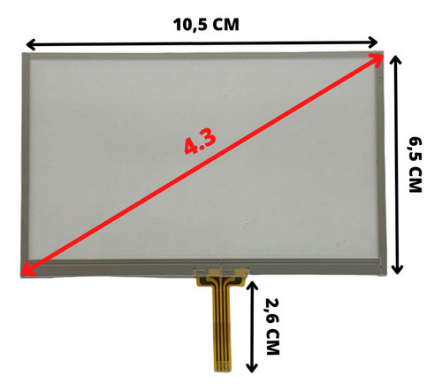 Touch Screen De Gps 4.3 Tela De Toque Kit 2 Unid 1