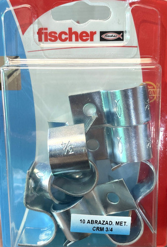 Grampa Abrazadera Metalica Fischer 3/4  X 10 Unid Fijaciones 1