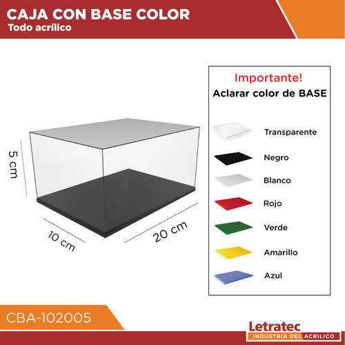 Caja Acrílica Con Base, Vitrina P/ Coleccionables Cba-102005 1