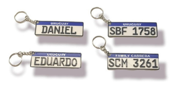 Llavero Tipo Matricula Uruguay Personalizado Novedad! 0