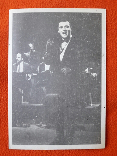 Postal Del Cantante De Tango Julio Sosa 0