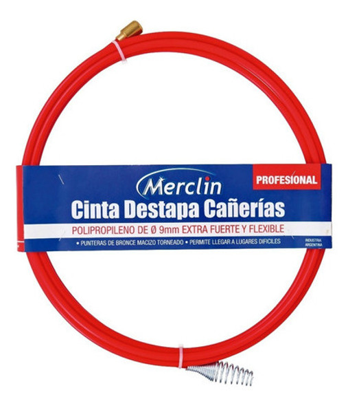 Cinta Destapa Cañerias Merclin  5mts Pintumm 0