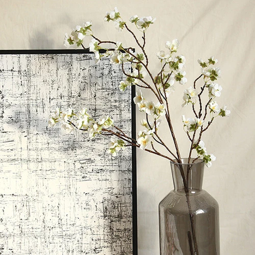 Flor De Cerejeira Artificial De 4 Ramos Decorativos Realista 1