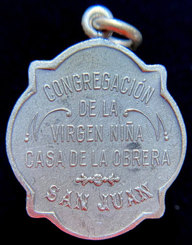 Medalla San Juan. Congregacion Virgen Niña, Casa Obrera 1