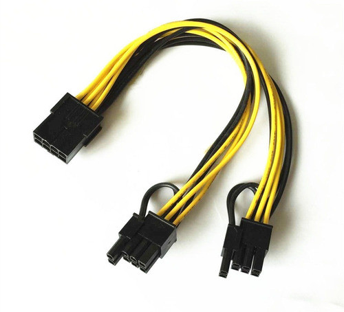 Cabo Pc Cpu Fonte De Alimentação Molex De 8 Pinos Para 2 Pc 1