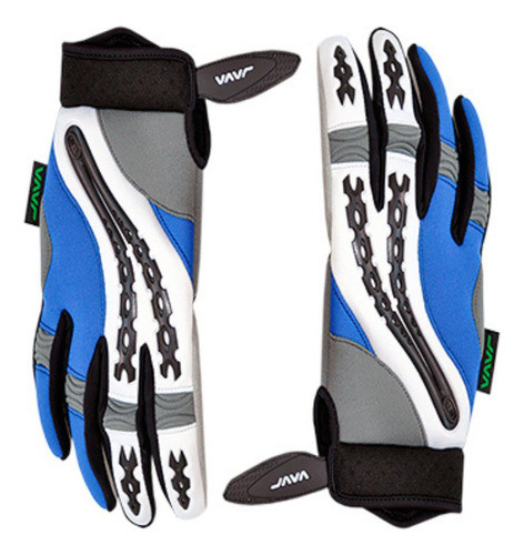Guantes Java Anti Deslizante Talle L Negro Azul 1