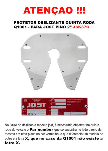 Protetor Deslizante Quinta Roda Cavalo Caminhão Pino 2,5' 1
