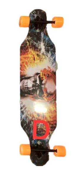 Longboard Skate Drop Thru Rebaixado 40,5 Polegadas - Caveira 0