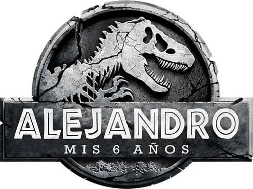 Logo Nombre Personalizado Jurassic World 0