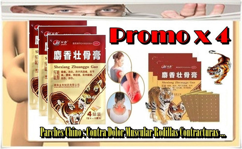 Parche Chino Dolor Contractura Muscular Cervical X16 Parches 0